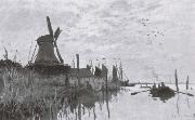 Claude Monet Windmills near Zaandam china oil painting artist